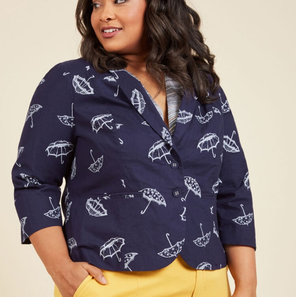 Modcloth Snappy Studies Blazer in Umbrellas